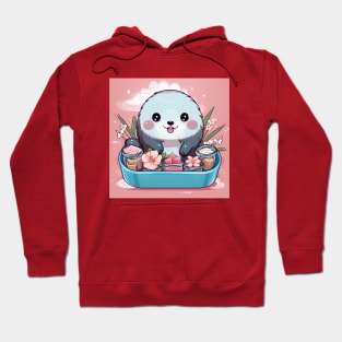 Kawaii Otter in sushi bento Japanese style Hoodie